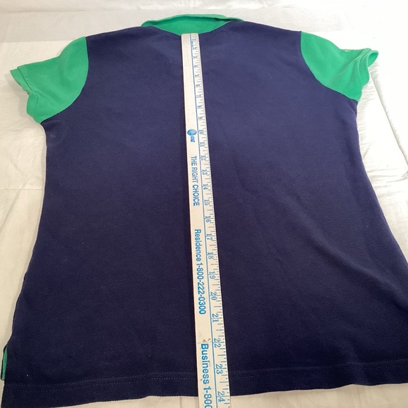 Ralph Lauren Sport Challenge Cup Crest Polo Navy Green Gold Embroidery Women’s - Picture 12 of 13